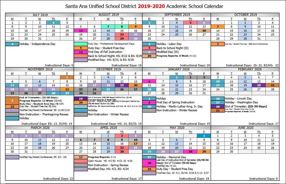 El Camino Academic Calendar Customize and Print